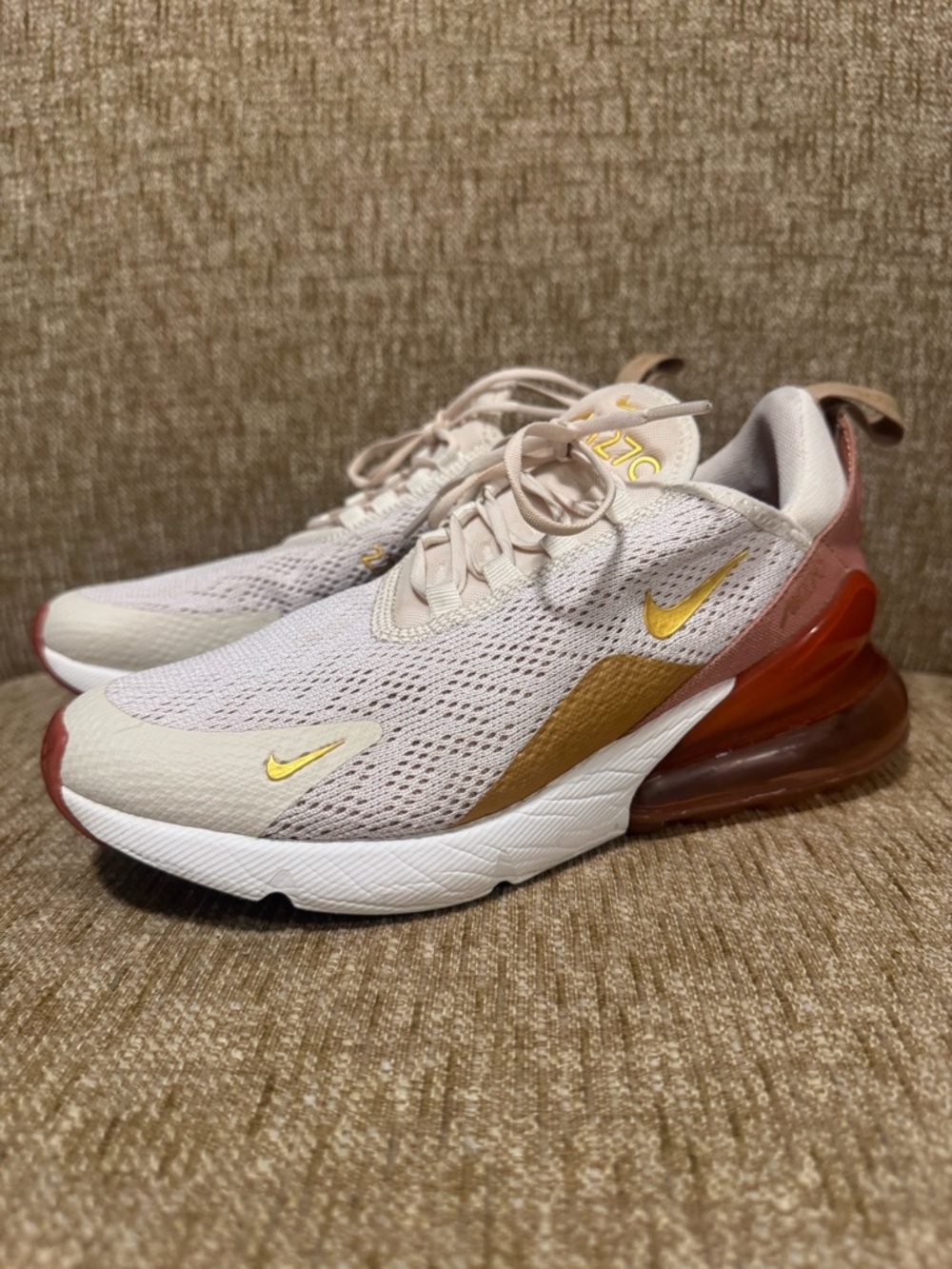 Nike Air Max 270 Light Cream Terra Blush Shoes Size 6.5